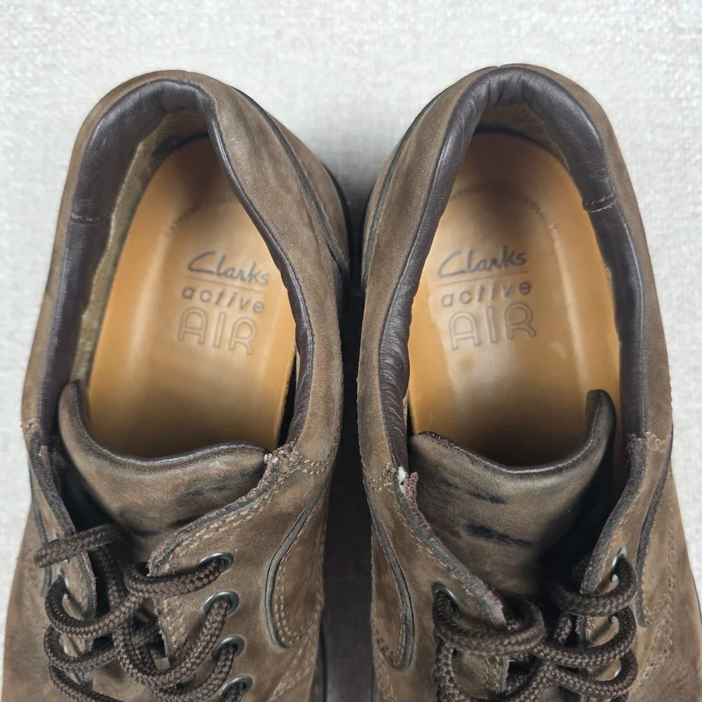Clarks Active Air Mens 10.5 M Brown Leather‎ Oxford Casual Shoes 71972